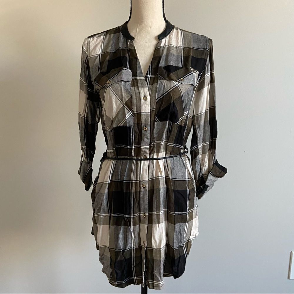 Dynamite Flannel Work Dress
